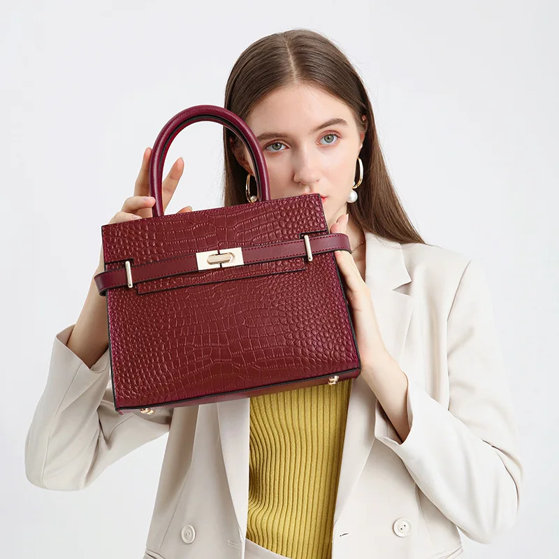 

Fashion Women's Handbag Genuine Leather Casual Shoulder Bag Ladies Versatile Crossbody Bags Mommy Large Capacity Messenger Bag