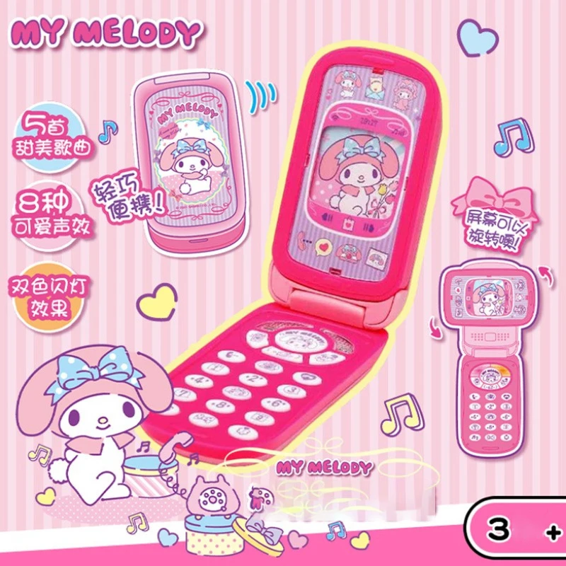 

Kawaii Sanrio Anime My Melody Music Baby Toy Phone Cute Cartoon Video Hello Kitty Music Phone Kids Lovely Boys Toys Girl Gift