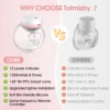 Wearable Breast Pump 1200mAh Portable Hands Free Breastpump 12 Levels 3 Modes Electric Remote Control Painless Breastfeeding 3