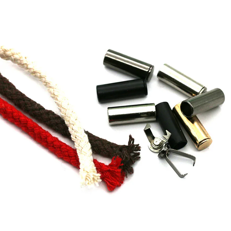 5 Sets Detachable Alloy Cord Stoppers With Lid Cap For Rope Apparel Accessories