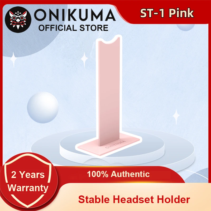

ONIKUMA ST-1 Pink Color Stable Anti-Slip Gaming Headphone Holder Universal ABS Headset Stand Table PC Gaming Accessories
