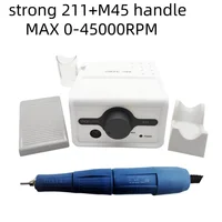 65W Strong Max 211 Electric Nail STRONG 210 45000RPM M45 SH37L High Quality Handpiece Nails Art Tool Pedicure Kit Nail File Set 1