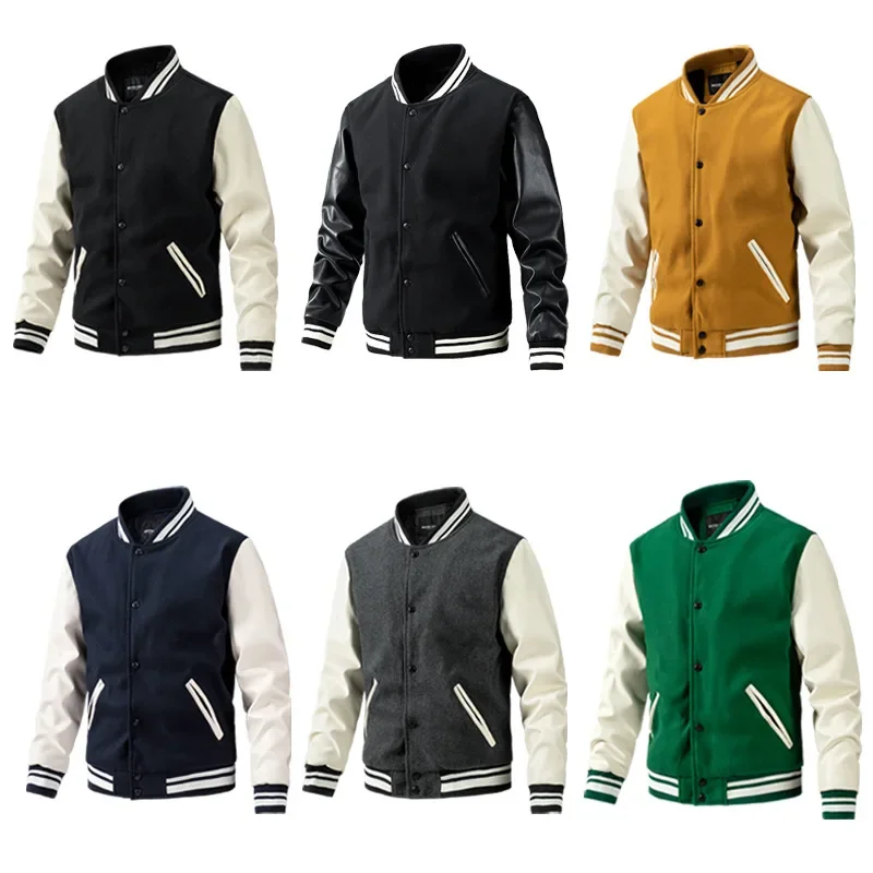 Baseball Jackets Men 2024 Autumn Winter Warm Thicken Men Jackets Windbreaker Coat US Baseball Uniform Casual Jacket Men Clothing 3