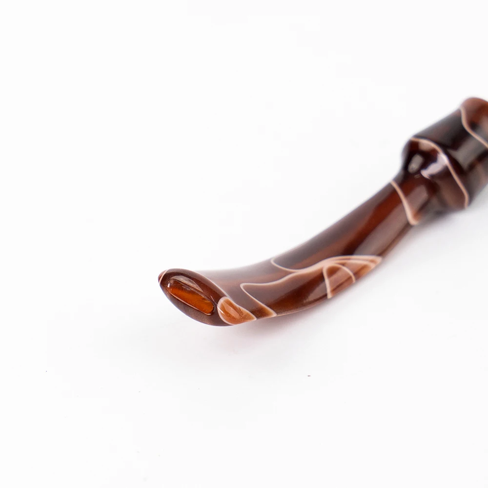 1 piece Colored acrylic pipe mouthpiece, curved handle saddle shape, tenon OD 7.1mm, mouthpiece OD 13.5mm,tobacco pipe accessory 3