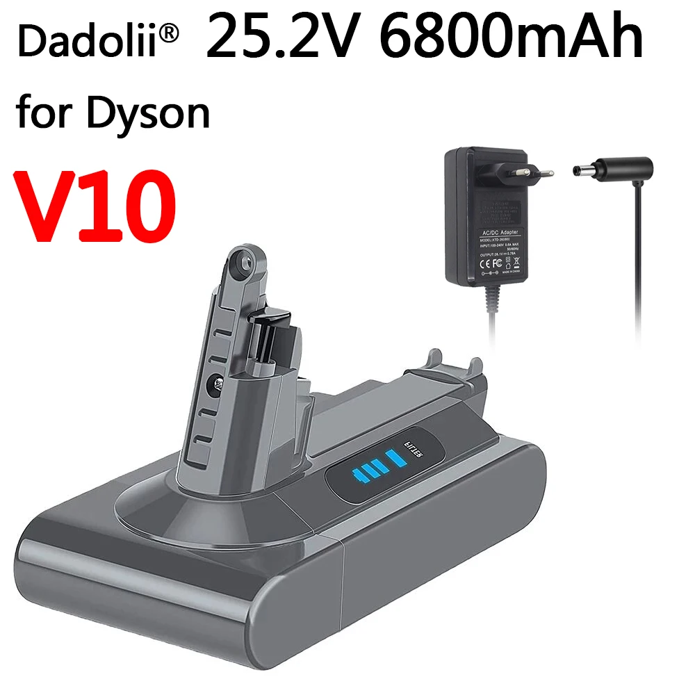 

New Dyson SV12 6800mAh 100Wh Replacement battery for Dyson V10 battery V10 Absolute V10 Fluffy cyclone V10 Battery charger