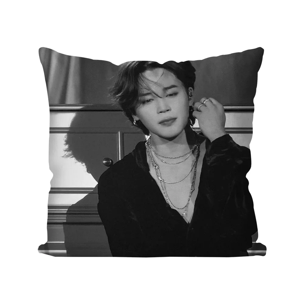 1pc Korean Celebrity Park JiMin Pillow Case Square Pillow Bedroom Sofa Leisure ComfortCushionCarLivingRoom Home Decoration 40X40 6