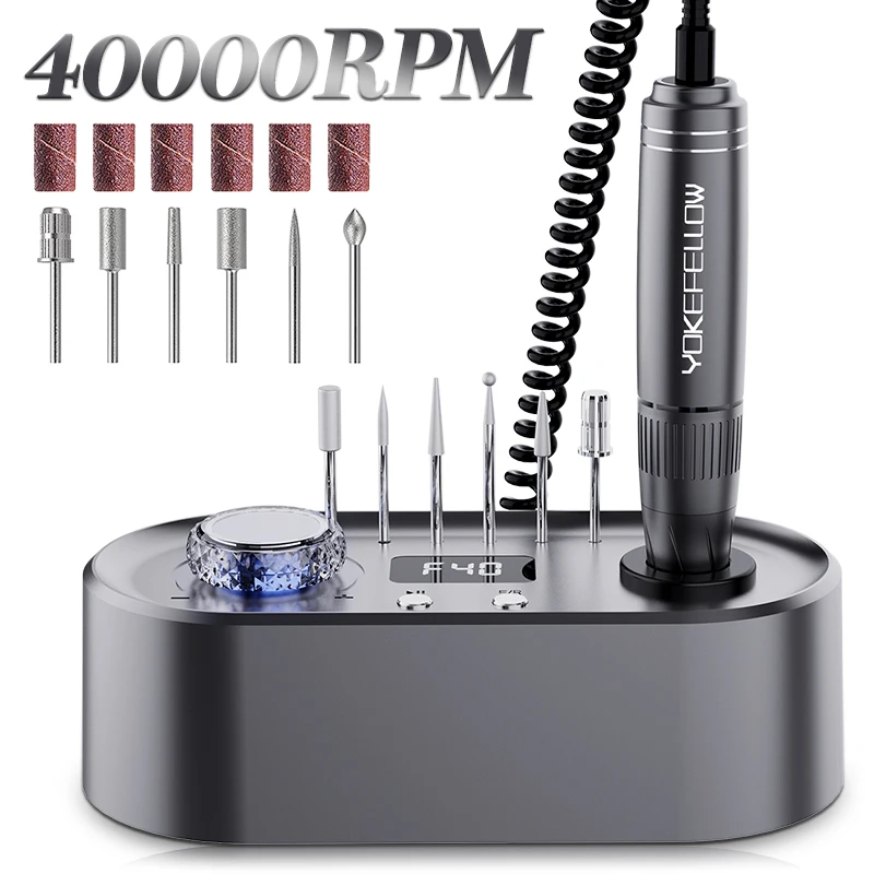 Pinkiou Electric Nail Drill Machine Nail Drill Kit 20000 RPM Portable Nail  Drill for Acrylic Nails, 6 Acrylic Gel Remover Nail Tools, Nail Polishing  Machine Pedicure Set - Walmart.com