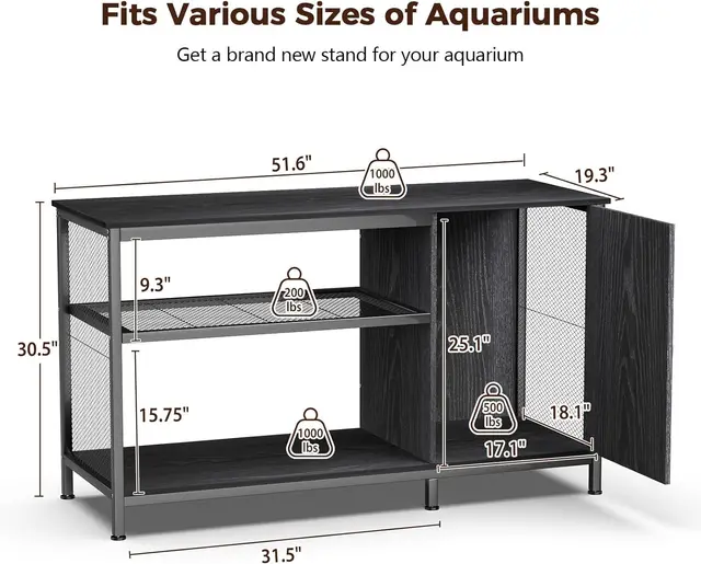 55-90 Gallon Heavy Duty Fish Tank Stand 5