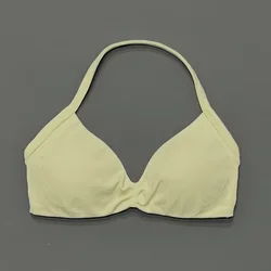 Women's High - Support Strappy Sports Bra - Seamless Push - Up Workout Top - XS (Butter)