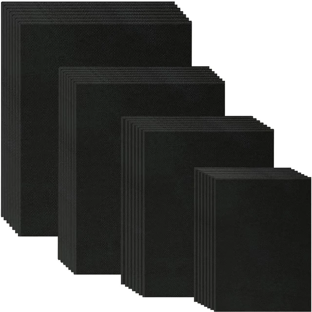 12pcs Canvas Boards for Painting,Blank Black Canvas Panels,8 oz