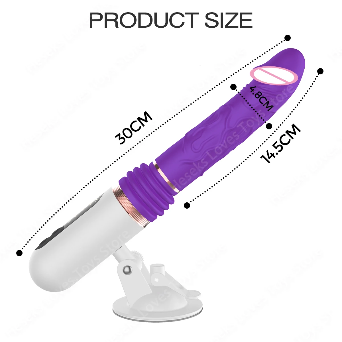 Automatic Thrusting Dildo Penetration Telescopic Vibrator for Women G-Spot Anal Masturbator Sex Machine with Suction Cup