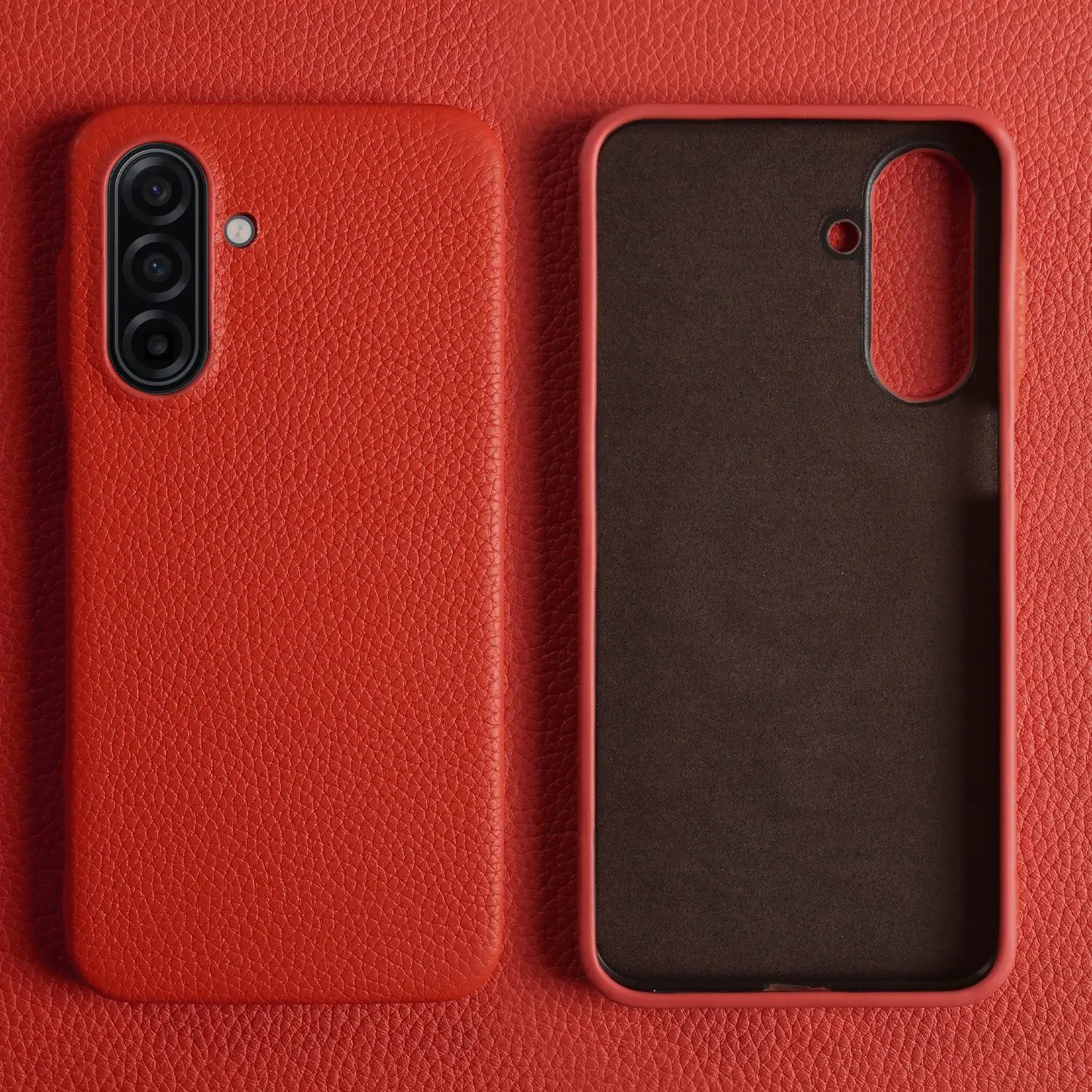 Luxury Genuine Leather Full Wrap Shockproof Phone Case - Premium Back Cover