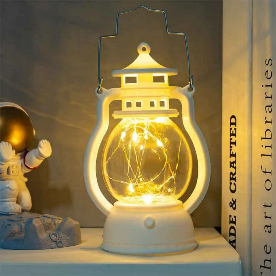 LED light decoration Christmas Halloween Retro Portable Lantern Vintage Electronic Candlestick Bar Atmosphere