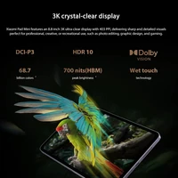 Tablette Xiaomi Pad Mini version globale, processeur MediaTek Dimensity 9400+, écran 8,8 pouces 3K 165 Hz, batterie grande capacité 7500 mAh 4