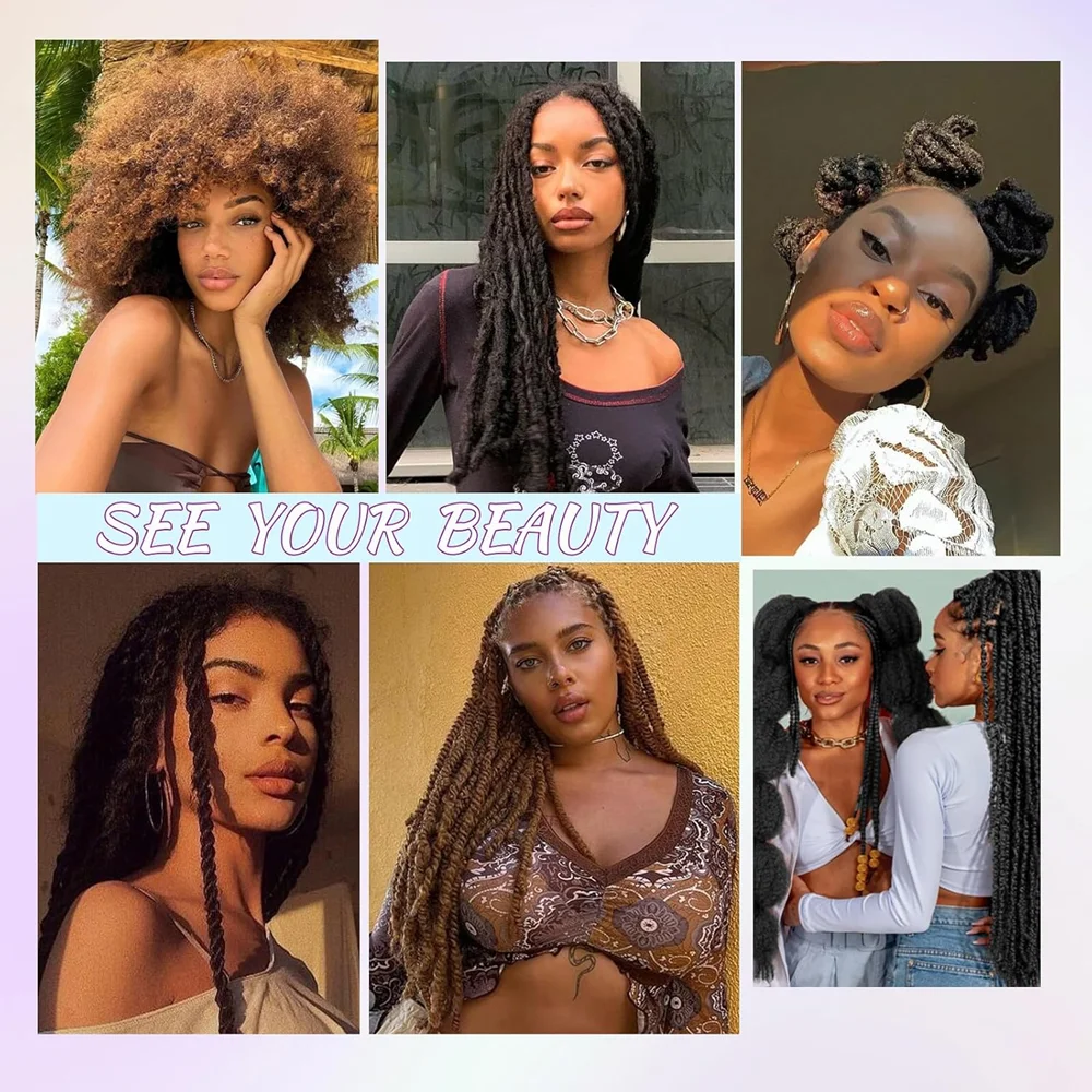 Synthetic Marley Hair 18 Inch Marley Twist Hair Twist Marley Braiding Hair for Faux Locs Crochet Hair Extensions 24strands/Pack