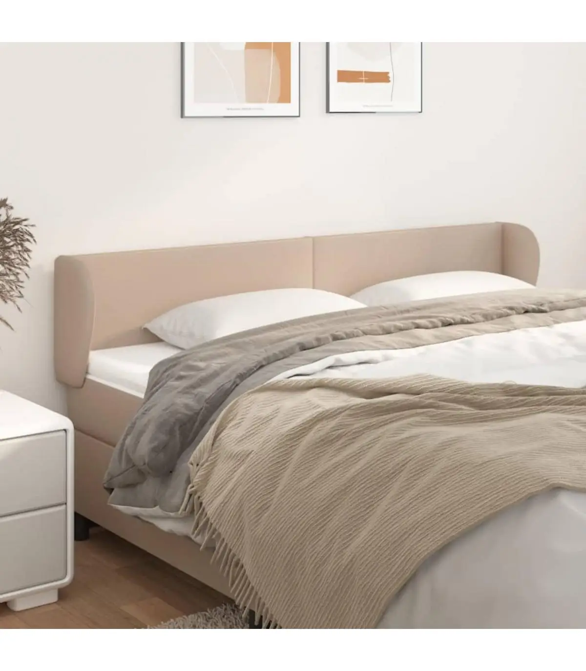 Headboards and bed feet cappuccino synthetic leather headboard