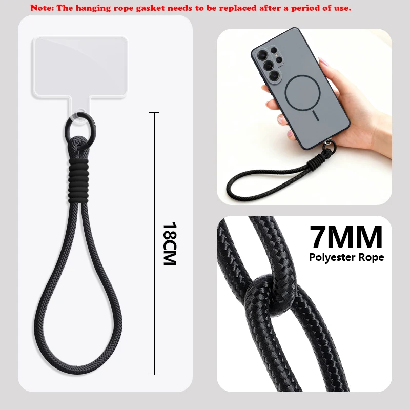 Candy Color Magnetic Phone Case with Lanyard Cover