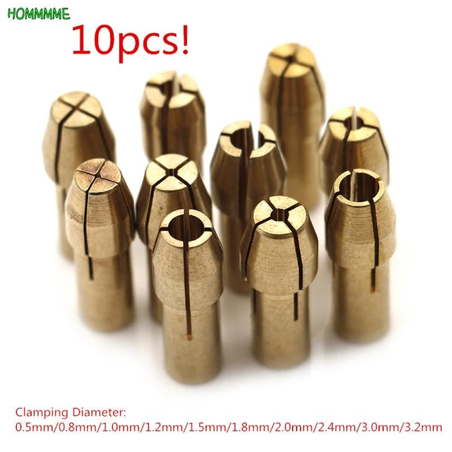 Mini portabrocas Dremel de 10 piezas, adaptador de Portabrocas de  1,0mm-3,2mm, Micro mandril de vástago 4,3, accesorios Dremel - AliExpress