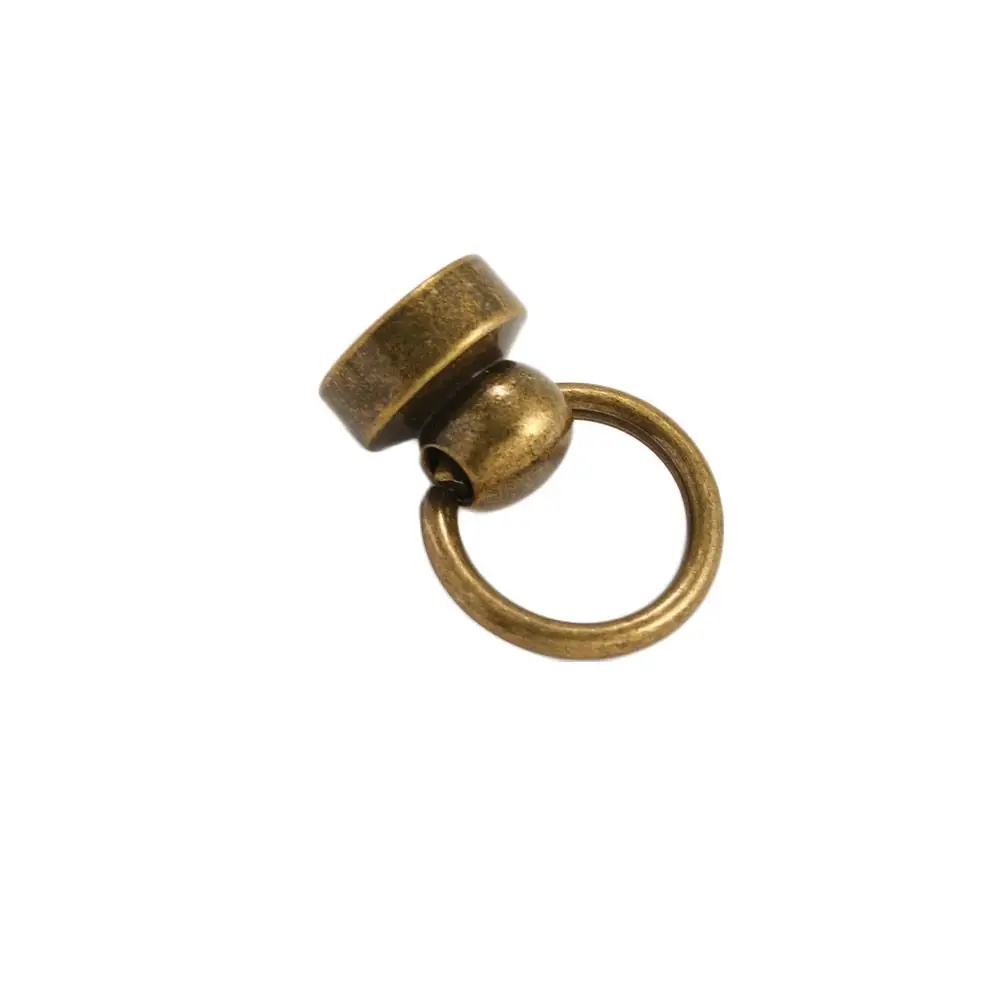 Description Picture 5 of item10pcs Brass Ring Spikes Punk  Garment Round Head Rivet Stud With Screws Zipper Hat Shoe Leather Bag Choker Phone Case DIY Crafts