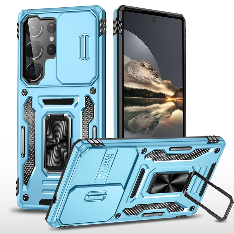 Heavy Duty Case with 360° Kickstand and Camera Protection