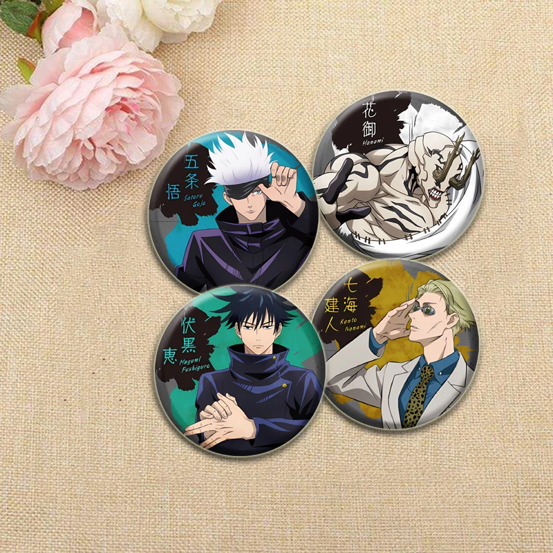 Satoru Badge Pins, Gojos Megumi Sukuna Figurine Broche, Anime