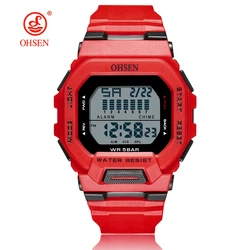 Stylish Green Sports Digital Watch - 5ATM Water Resistant Men's Wristwatch (Red Men watch)
