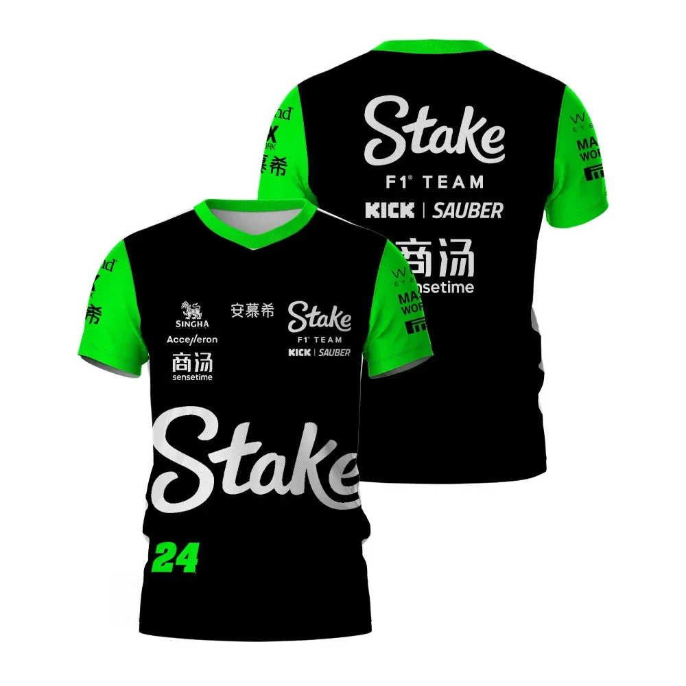 

2024 Summer New Hot Selling Extreme Sports Stake Racing Team Racing Suit T-shirt Men's and Women's Quick Drying Short Sleeves