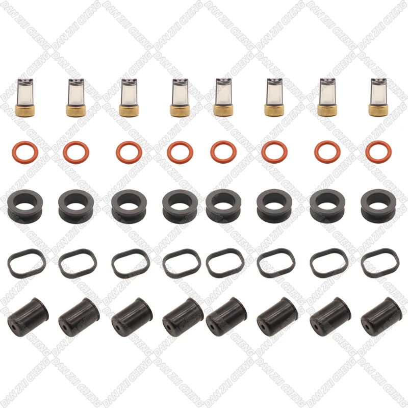 

8 set For Toyota 4Runner Pickup 89-95 22RE 2.4L 23250-35040 23209-35040 Fuel Injector Service Repair Kit Filters Orings Grommets