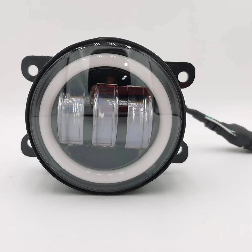 2x 3inch 3200lm LED Projector Fog Light Round Green Angel Eye
