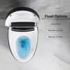 Smart Toilet with Bidet Built in,Black One-Piece Toilet Elongated Automatic  Tankless with Auto Flushing 4