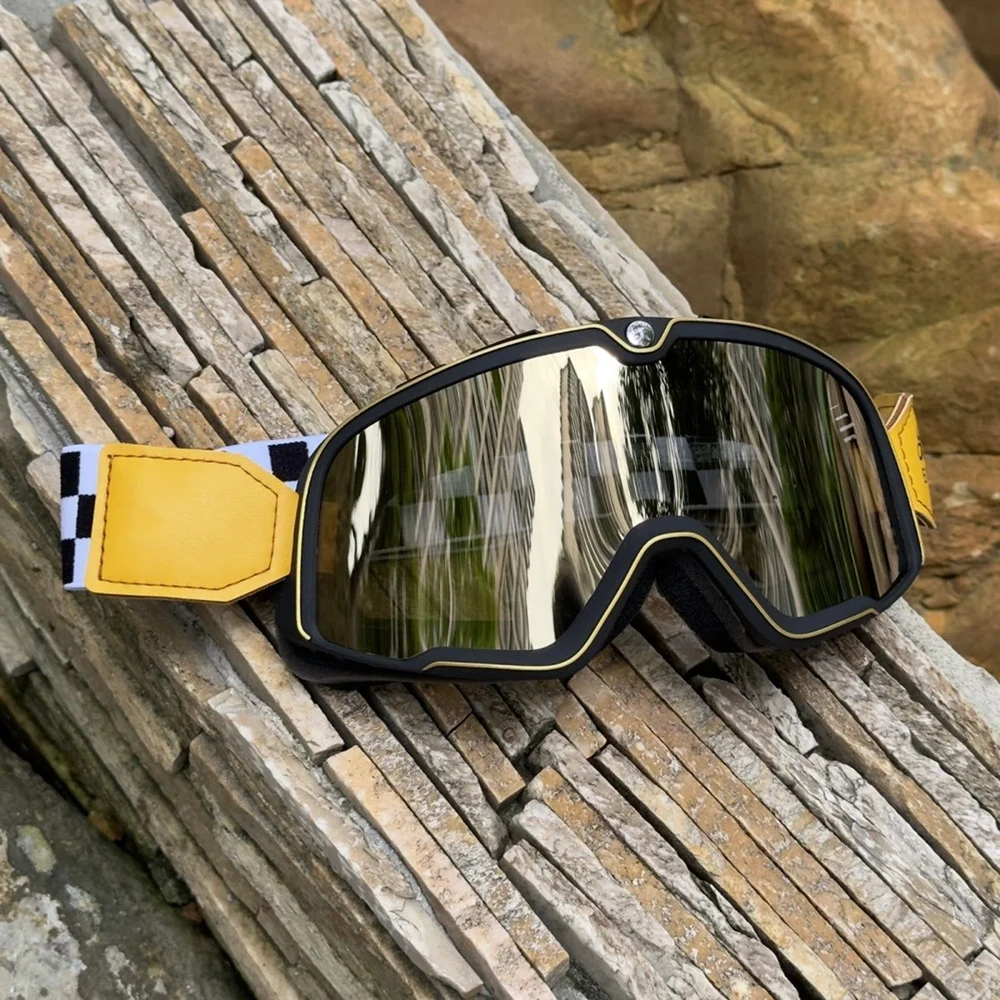 Motorcycle Goggles Retro Skiing Outdoors Motocross Sunglasses Helmet Riding Racing Cafe Racing Mountain Bike ATV motorcycle goggles