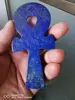 Natural Lapis Lazuli Quartz Crystal Carved Cross Pray ANKH Healing Decorate 1PC 2