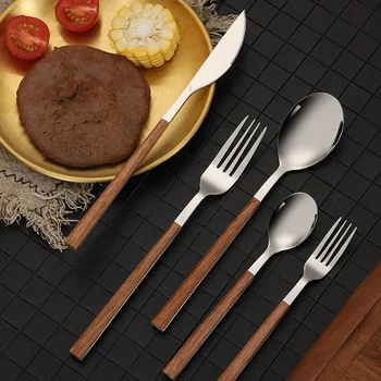 Wooden Handle Cutlery Set 5