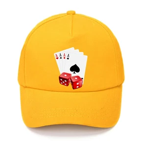 Poker A Letters Print Custom Made Hat Baseball Cap Adjustable Children Hat Boys Baby Girls Sun Hat Hip Hop Hat Add Your Design