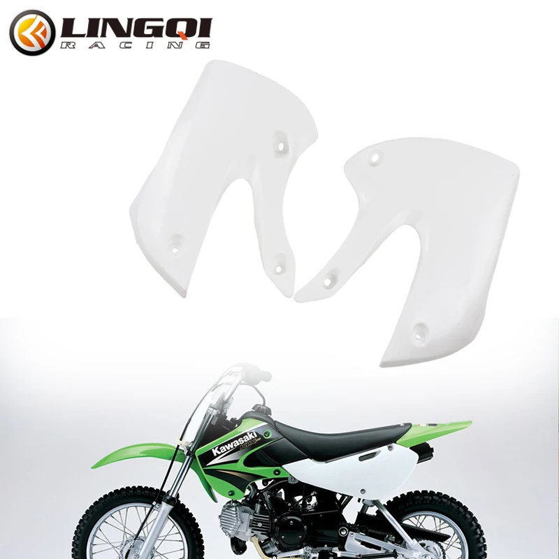 LINGQI RACING Motorcycle KLX 110 Plastic Front Side Fender Panel For KLX110 2013 Dirt Pit Bike Motocross Accessories motorcycle accessories,motorcycle fairing