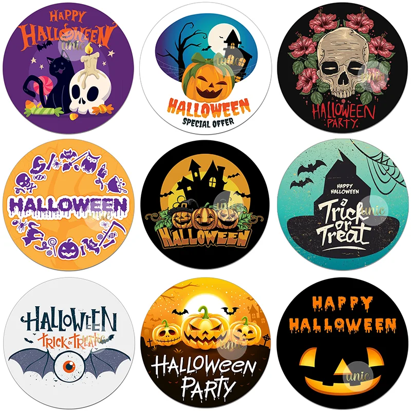 Happy Halloween Pumpkin Ghost Stickers Imballaggio Etichette Sigillanti Adesivi Regalo Di Halloween Fai Da Te Treat O Trick Box Decor