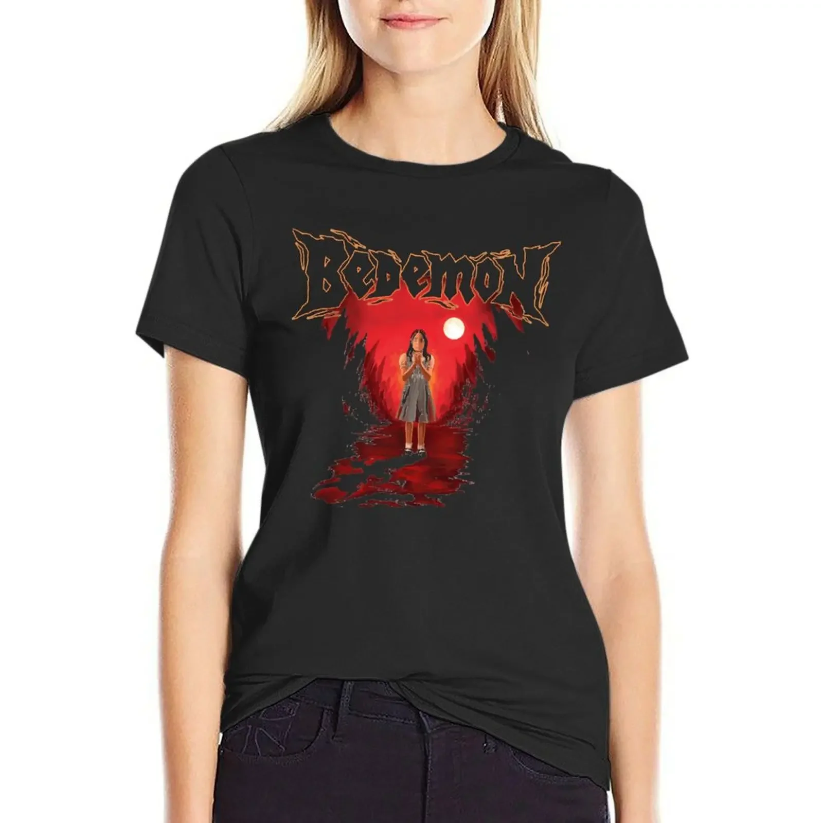 Bedemon Band - Child Of Darkness T-shirt kawaii clothes lady clothes black t-shirts for Women