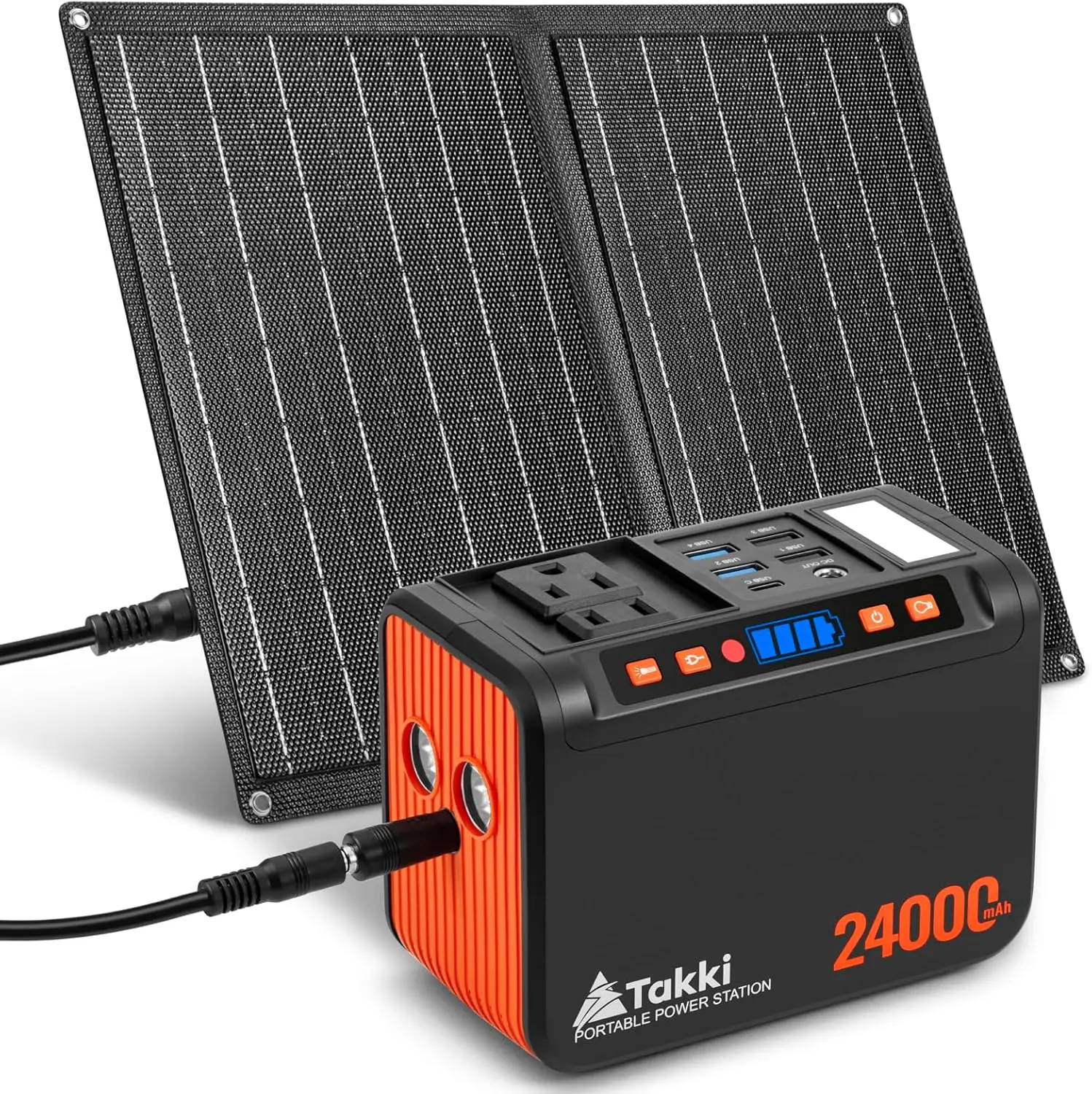 Generator Portable Power Station with 21W Solar Panels, 88Wh Solar Charger Power B