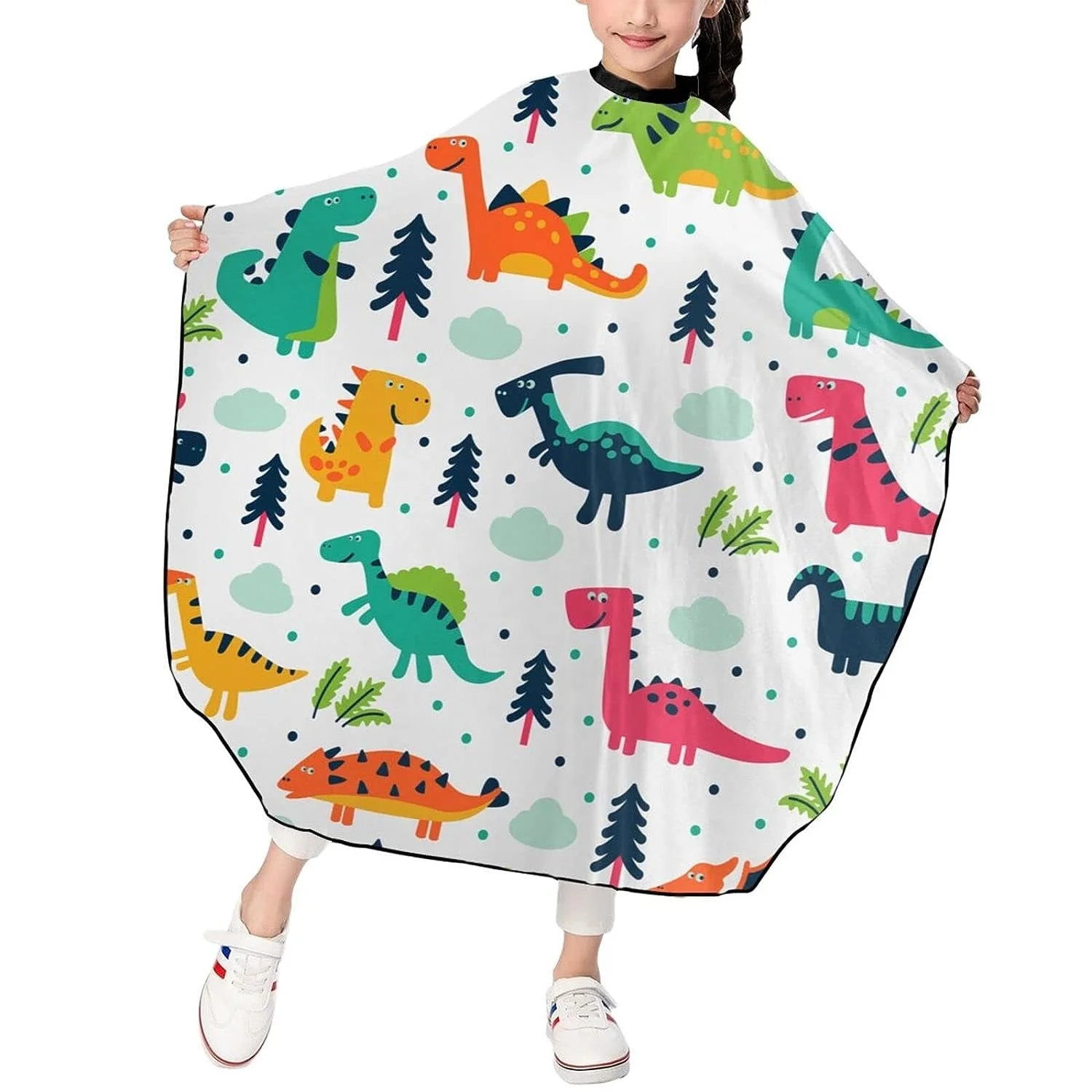 Kids Barber Cape Professional Salon Cape Hair cutting Cover for Child Styling Apron with Adjustable Closure