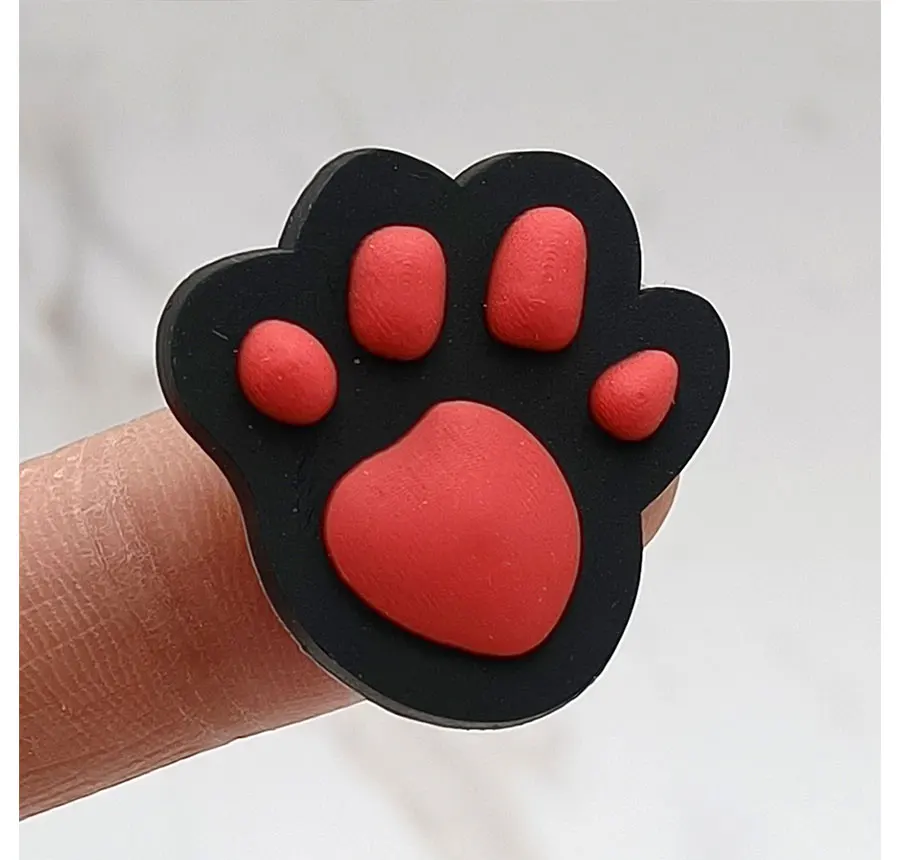Cat Dog Paw PVC Shoe Buckle Accessories Funny DIY Colorful Animal Paws Shoes Decoration Jibz For Crocs Charms Kids Party Gift