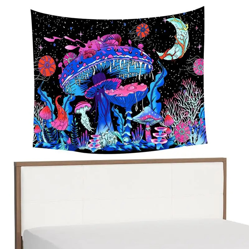 

Mushroom Tapestry Wall Hangings Indian Printed Wall Art Wall Decoration Tapestries Sun Tapestry Tapestry Abstract Tapestry Wall