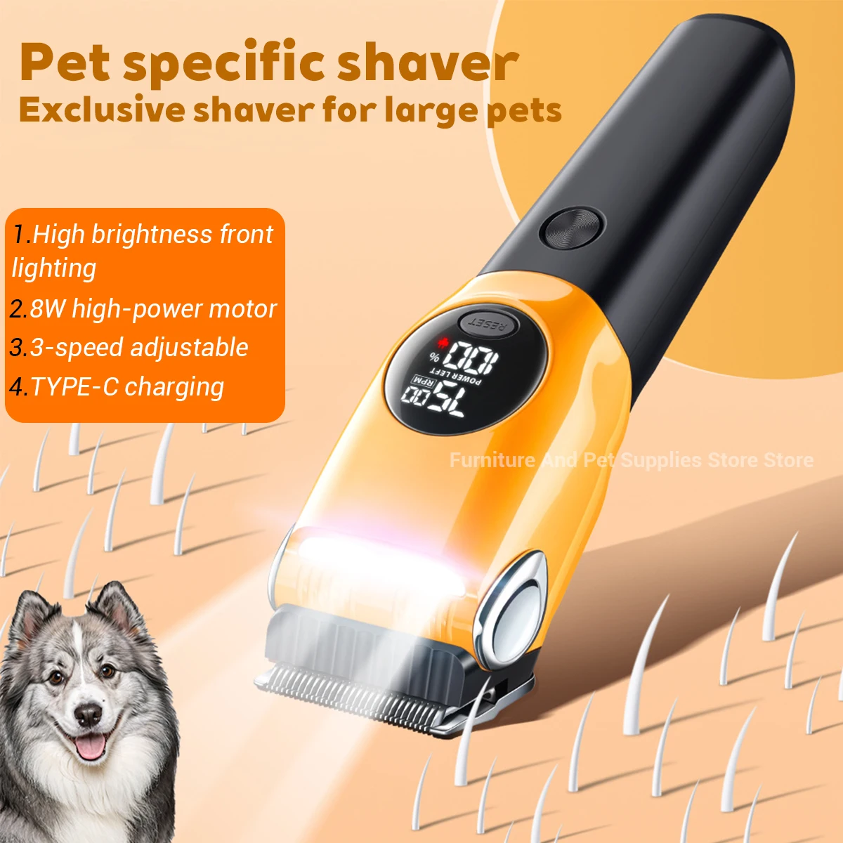 Electric Dogs Grooming Clipper Professional Hair Cutter for Pets Hair Trimmer Cordless Low Noise Shaver Cutter Machine Scissors 3