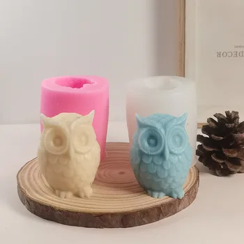 3D Owl Candle Silicone Mold 6