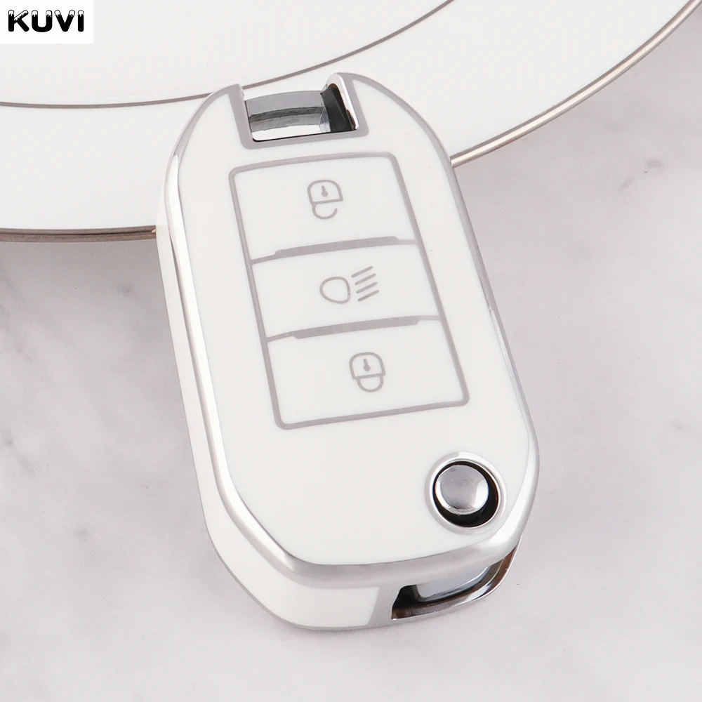 Ontto Coque De Clé De Voiture Personnalisée Pour Peugeot 208, 301, 307