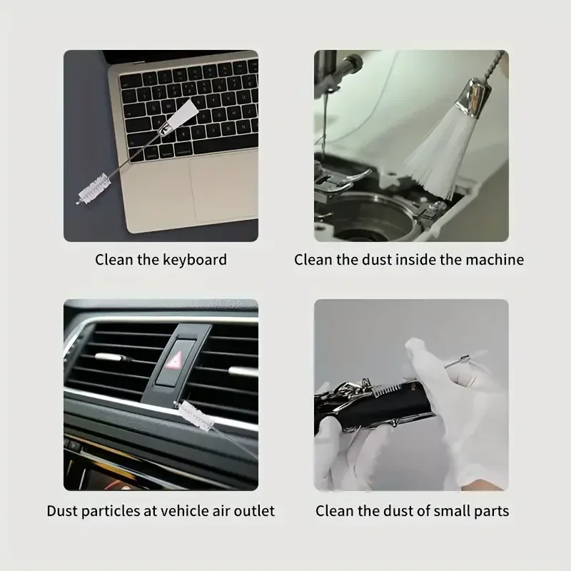 Car Air Outlet Cleaning Brush Air Conditioner Vent Brush Microfibre Car Grille Cleaner Auto Blinds Duster Interior accessories