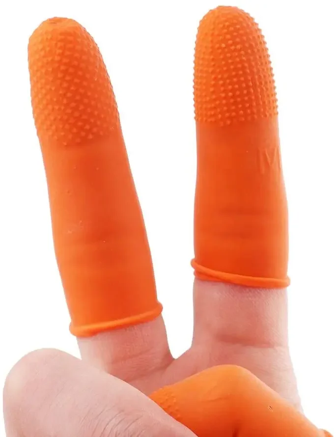 Disposable Latex Finger Cots Rubber Fingertip Anti-Slip Anti-Static Protective Finger Glove For Electronic Repair Jewelry 100pcs finger protector finger guard