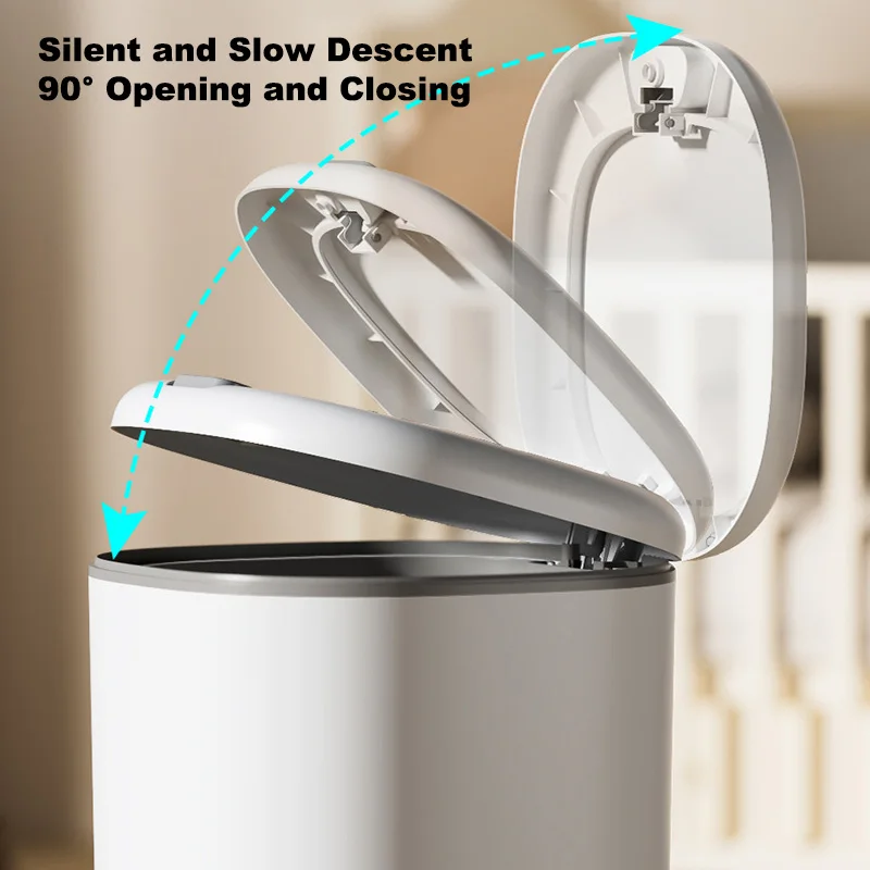 더블 오픈 핸드 프레스 타입 쓰레기통, 대용량, 거실 종이 바구니, 주방 욕실 쓰레기통