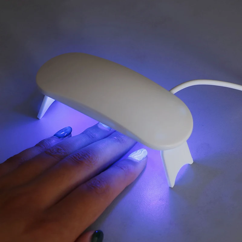 미니 UV LED 네일 램프 6W 80cm USB 충전 젤 폴리쉬 경화기 휴대용 네일 드라이어 네일 아트용