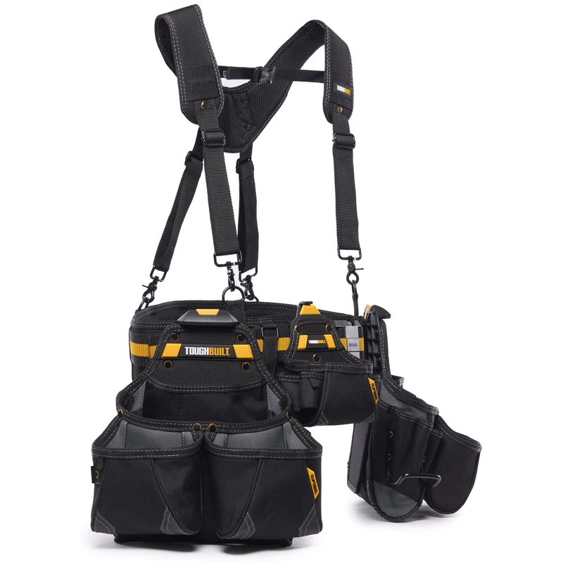 TOUGHBULIT TB-CT-101-5P 5pc Pro Contractor Tool Belt Set Fits 32-48" Waists 36 Pockets High-capacity Storage ToolBag 3