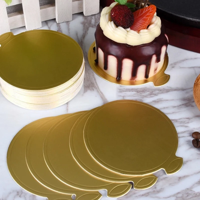 Cake Cardboard Round Cake Dessert Tray Paper Coasters Pastry Decorative Kit Disposable Dessert Displays Tray 20pcs